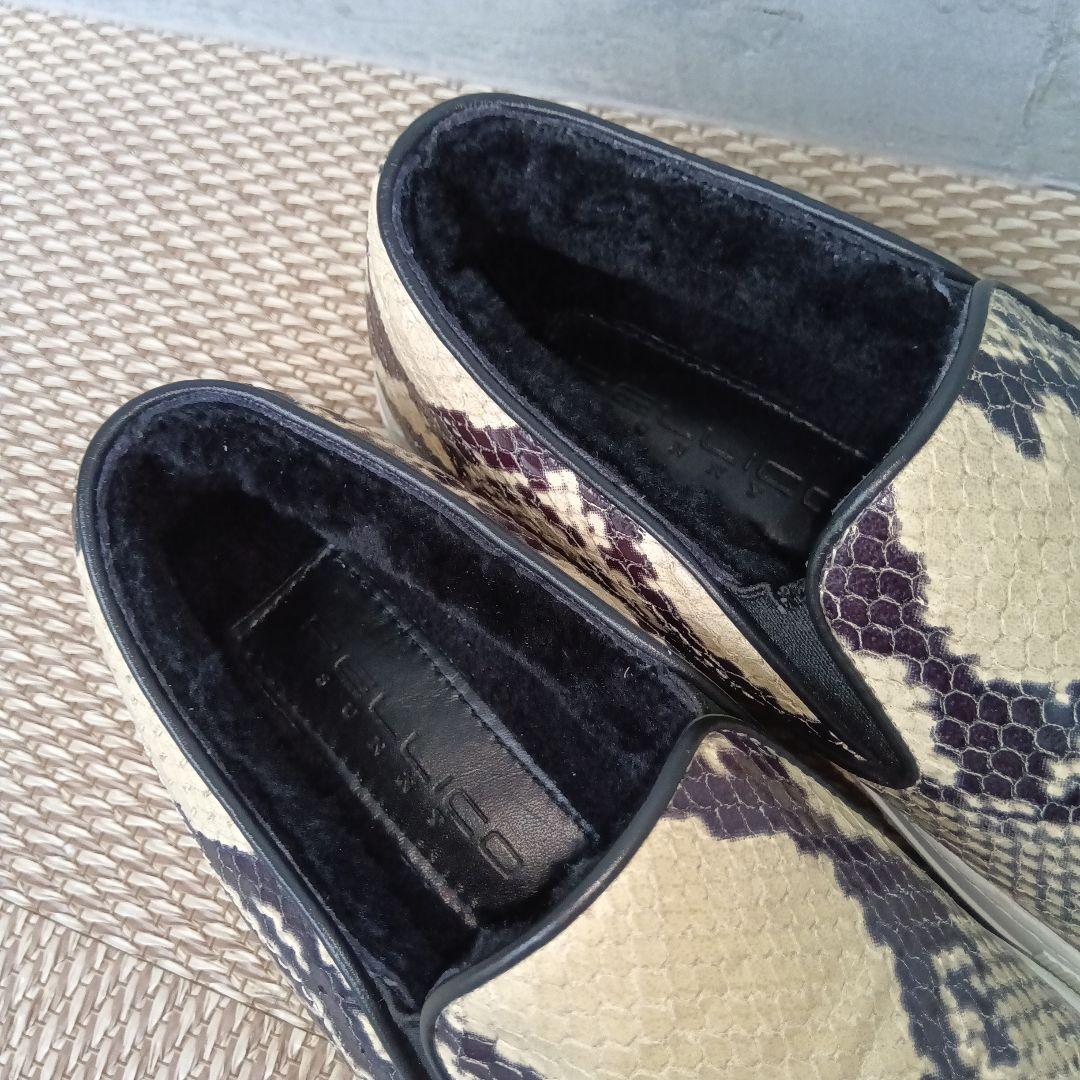 期間限定値下 ペリーコサニー　ボア 厚底 パイソン柄スニーカー 36