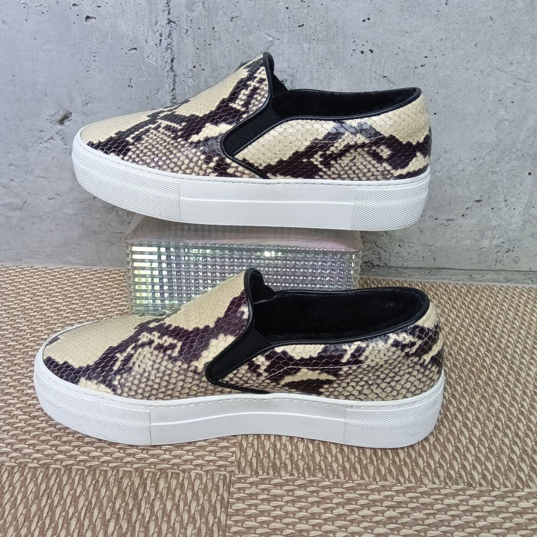 期間限定値下 ペリーコサニー　ボア 厚底 パイソン柄スニーカー 36