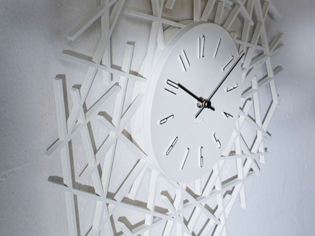 kugel モダン壁掛け時計 ホワイト