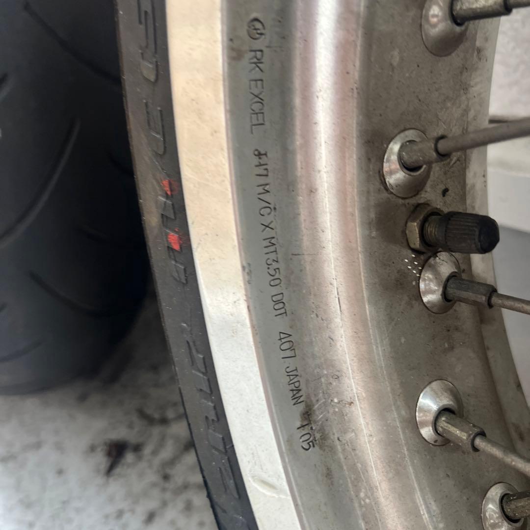 XR650R エクセルホイール 前後セット ブレーキキャリパーブラケット付き