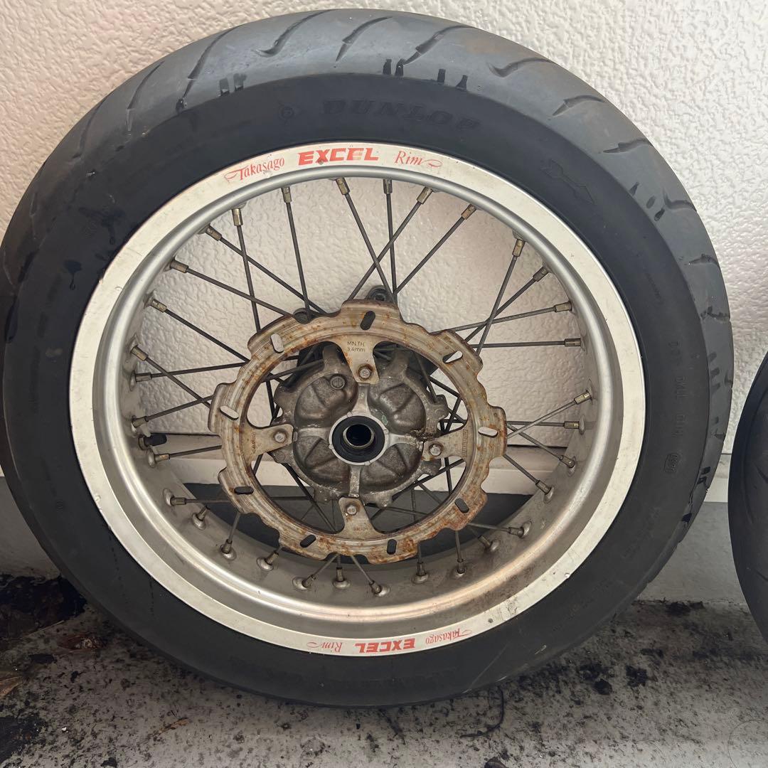 XR650R エクセルホイール 前後セット ブレーキキャリパーブラケット付き