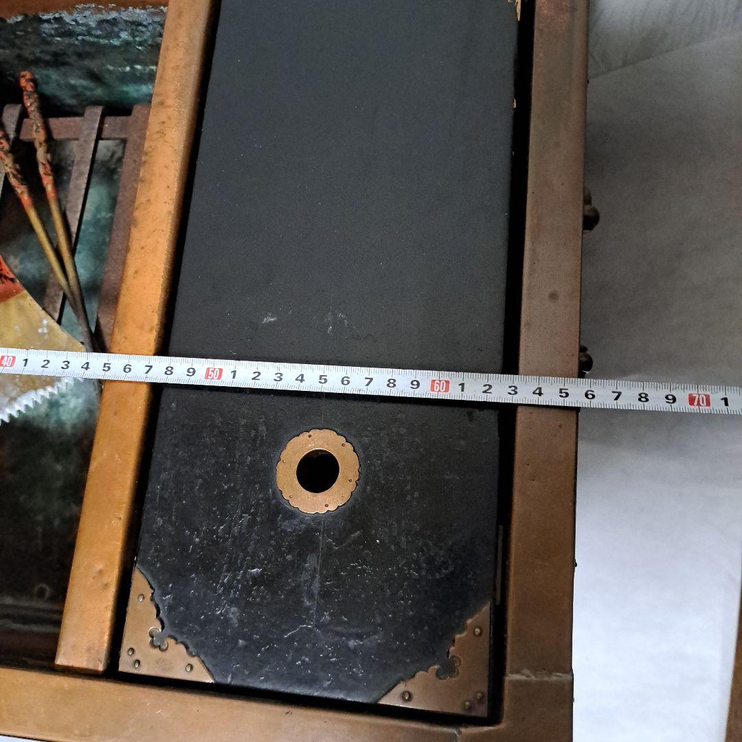 ★Masa ❗江戸時代❗ 『長火鉢』 五徳、火箸、灰均し、銅ヤカン付属