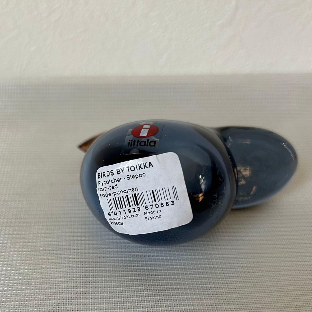 オイバ・トイッカ ガラスの鳥 シエッポ Sieppo レインレッド