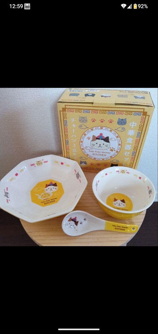 もんじろーさまお取り置き分 ふくふくにゃんこ 中華食器セット 4種類セット