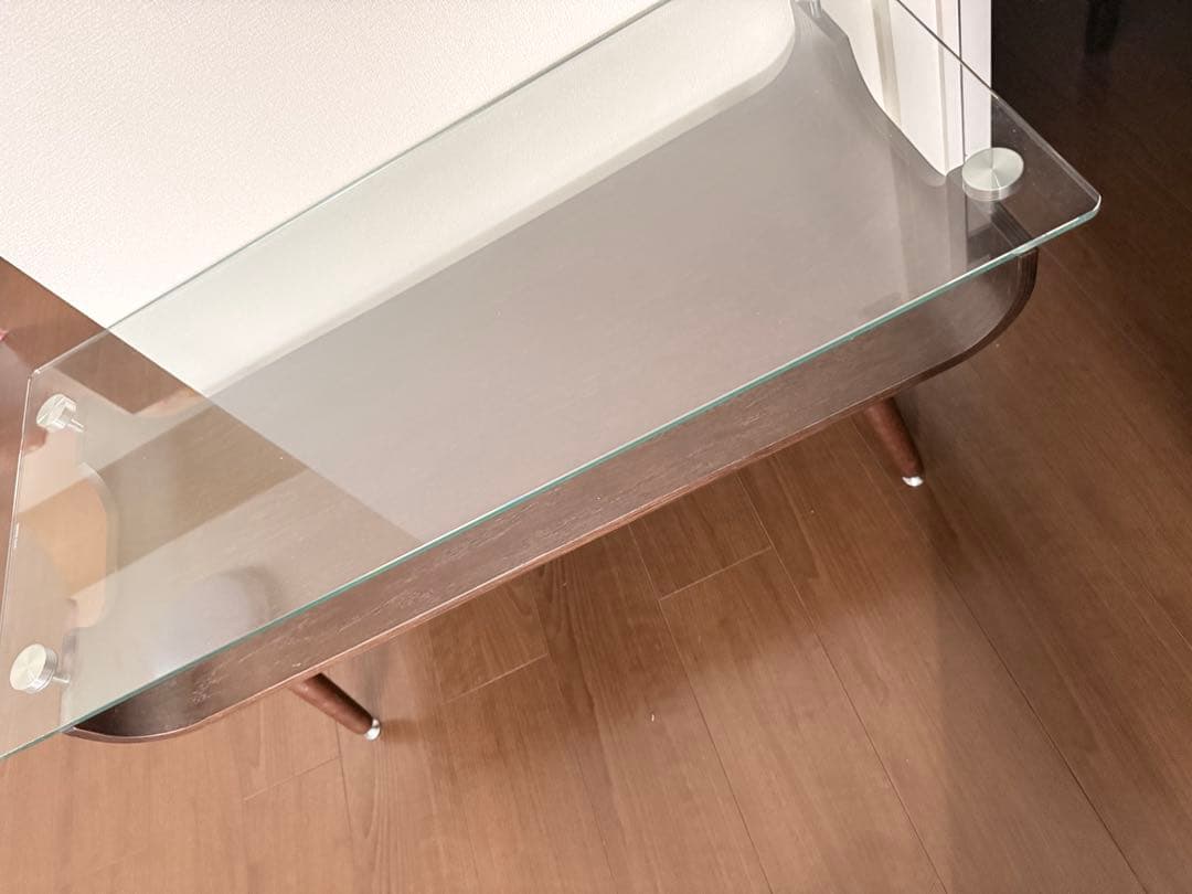 ニトリ センターテーブル（ノルディック2 9645 DBR）ガラステーブル