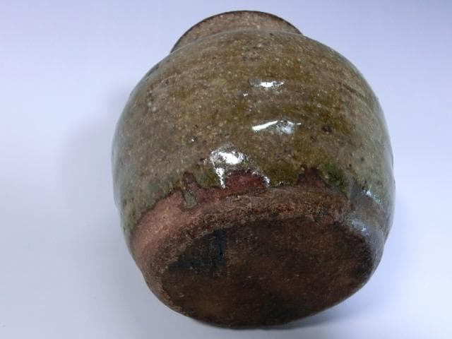 壷■無地唐津(江戸期)お歯黒壺 小壺 茶入れ 古唐津 時代物 骨董品 古玩■