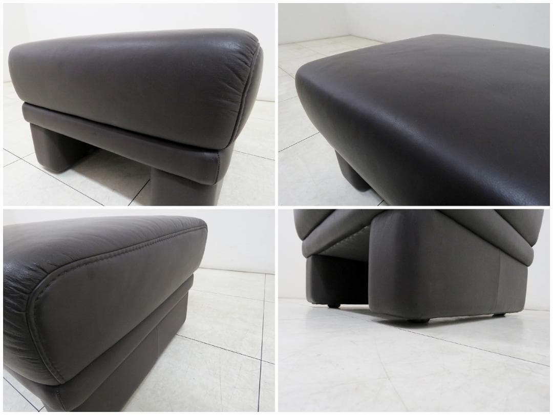 ■ドイツ■ヒモラ■オットマン■総本革■IDC大塚家具■68,000円■スツール■