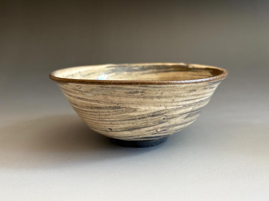 加藤芳右衛門　刷毛目茶碗　久田宗也　尋牛斎書付　銘「老浪」　茶道具　表千家