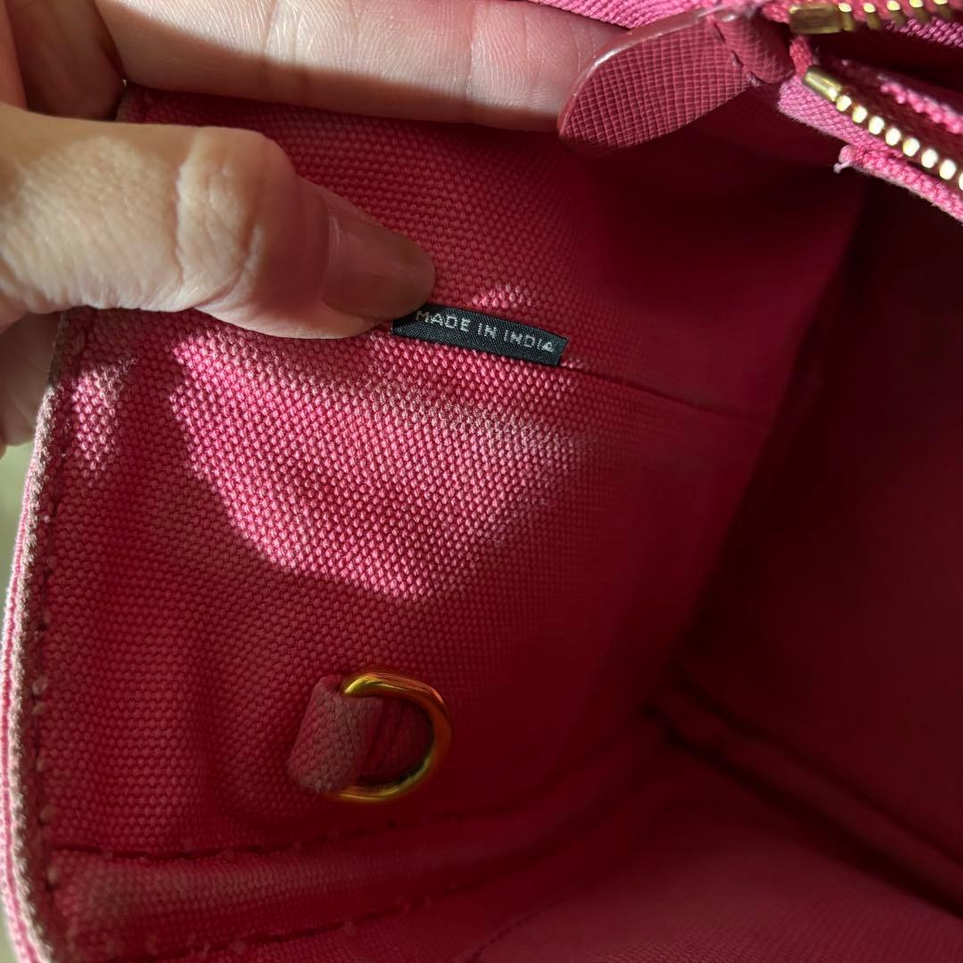 PRADA カナパトート S ピンク 使用感あり
