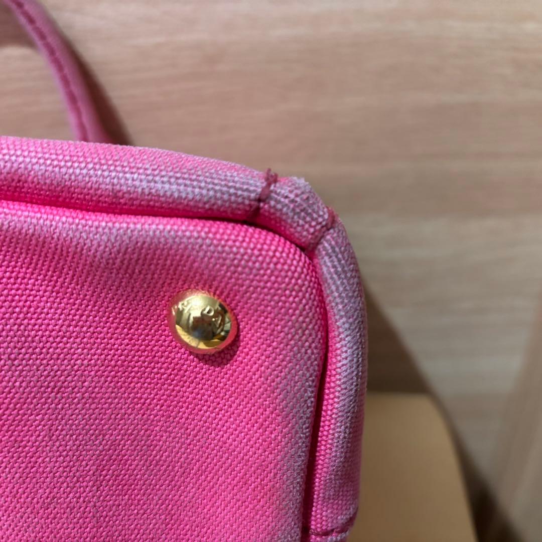 PRADA カナパトート S ピンク 使用感あり
