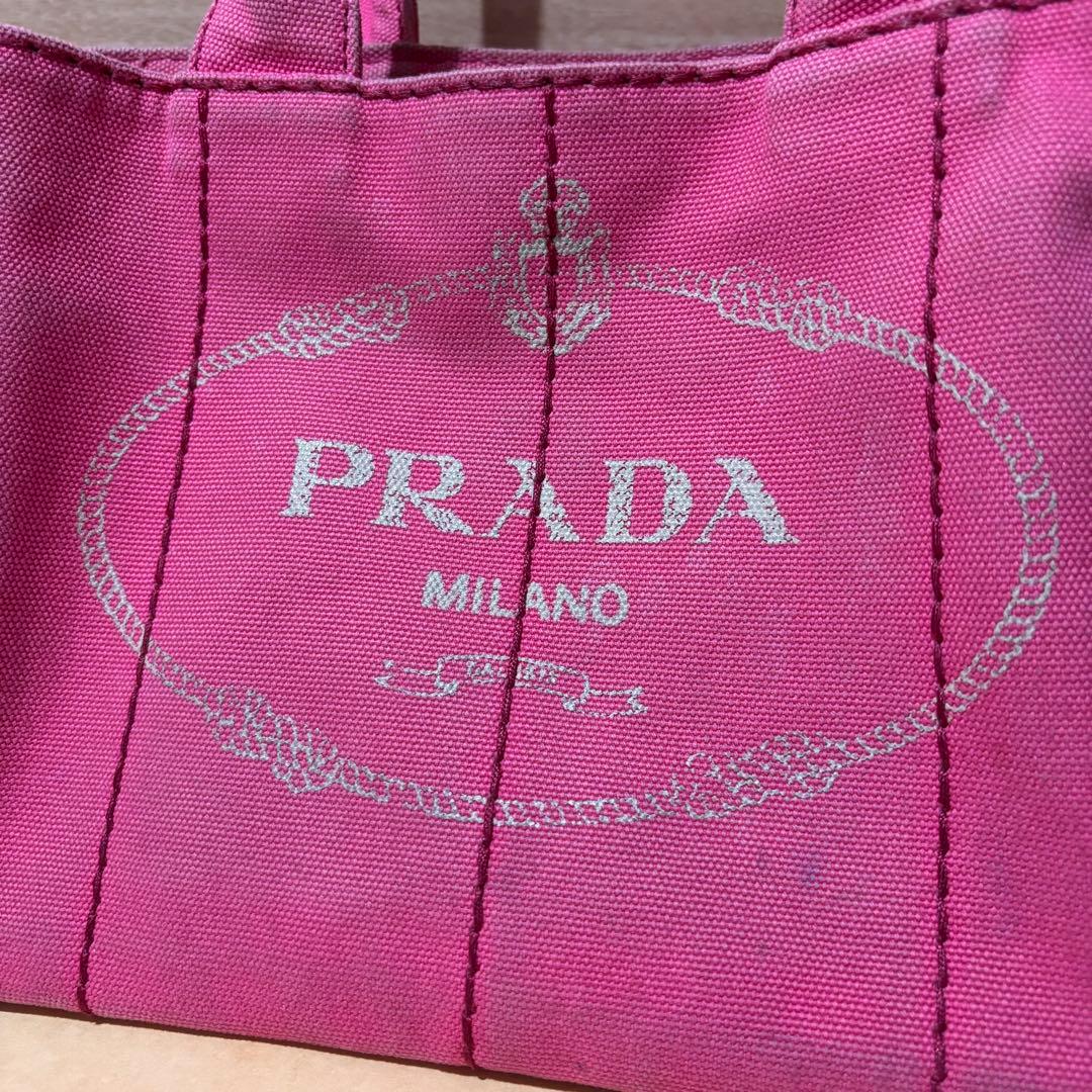 PRADA カナパトート S ピンク 使用感あり