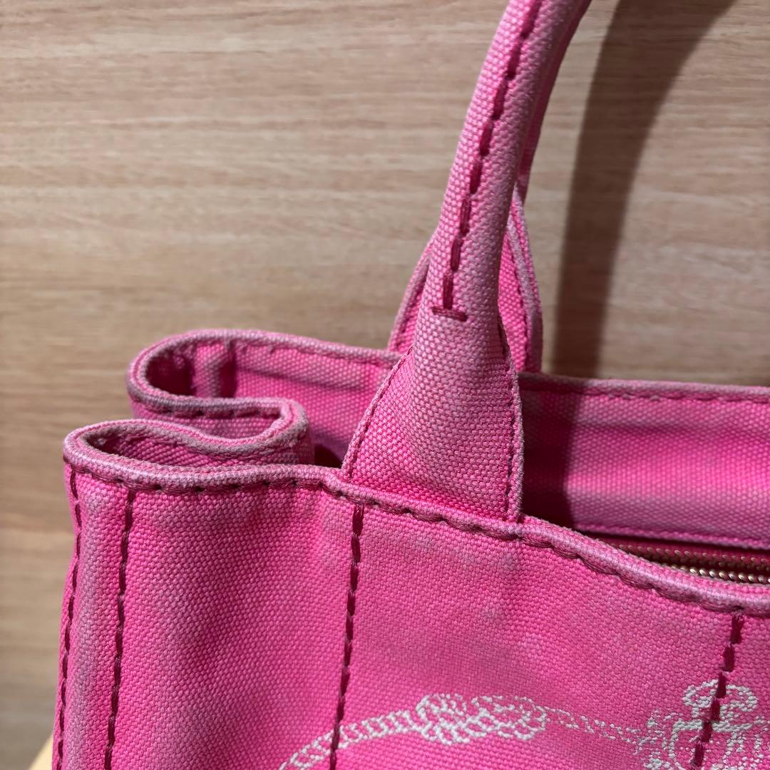 PRADA カナパトート S ピンク 使用感あり