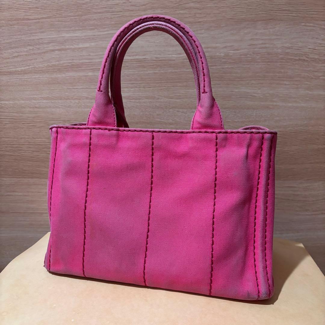 PRADA カナパトート S ピンク 使用感あり