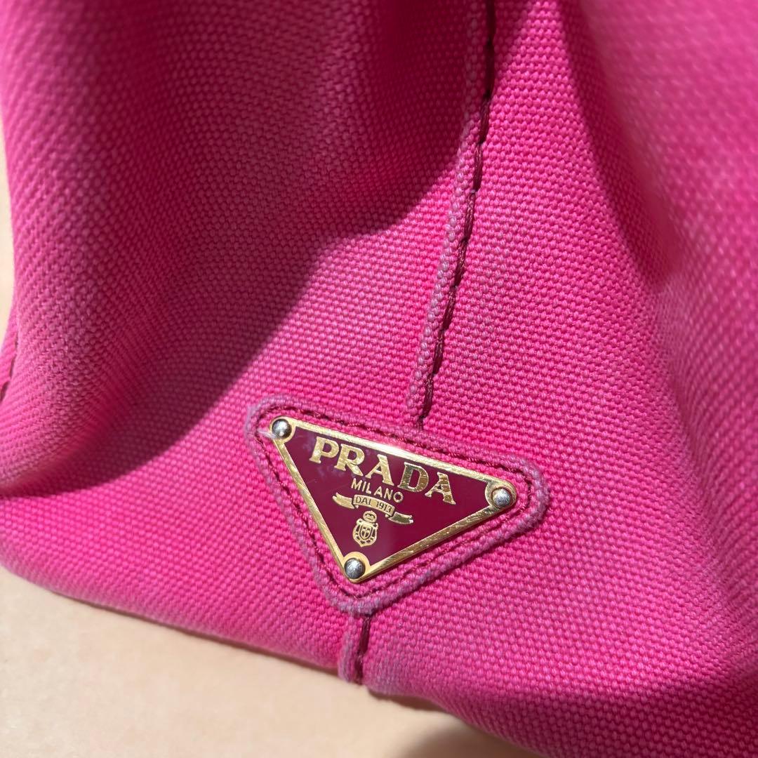 PRADA カナパトート S ピンク 使用感あり