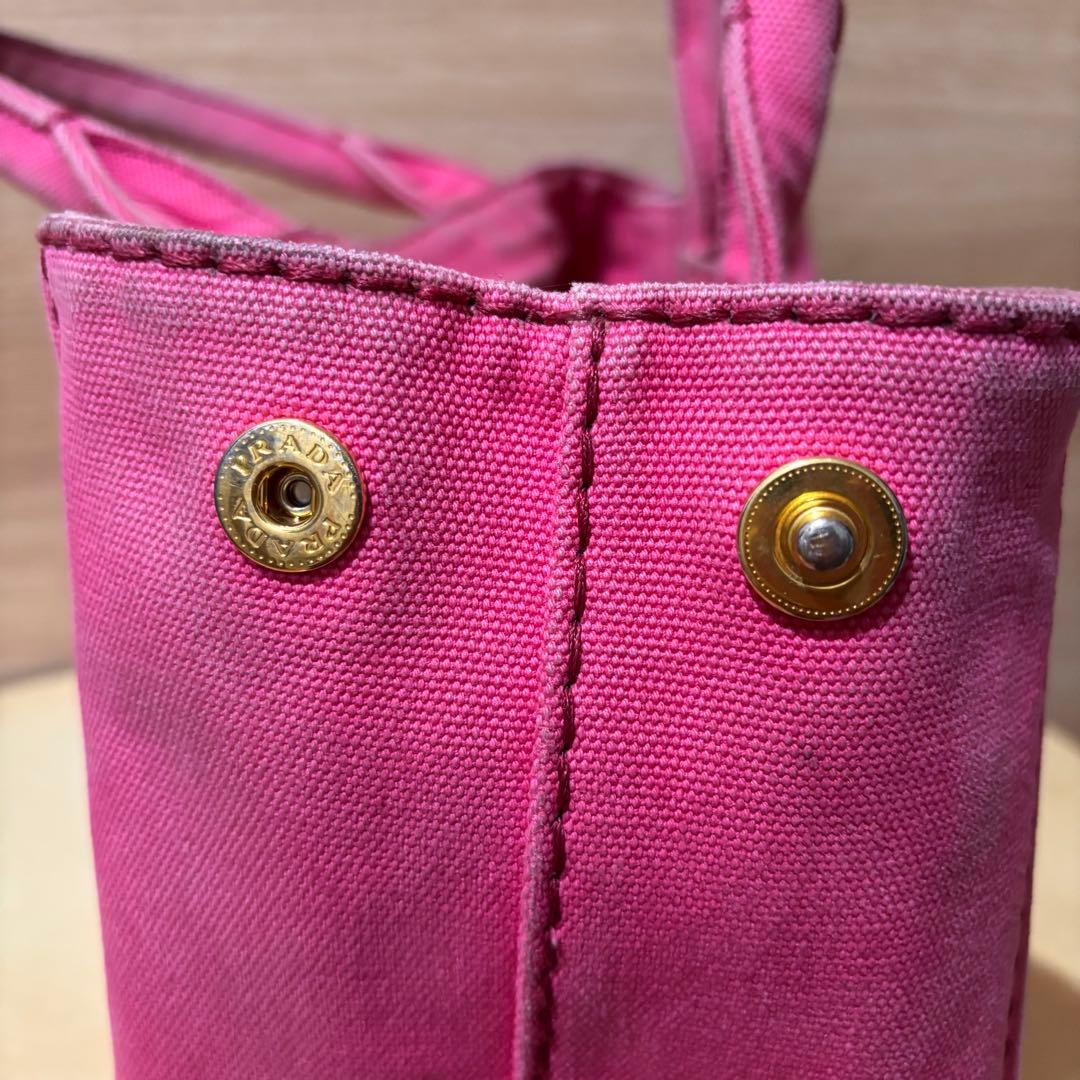 PRADA カナパトート S ピンク 使用感あり