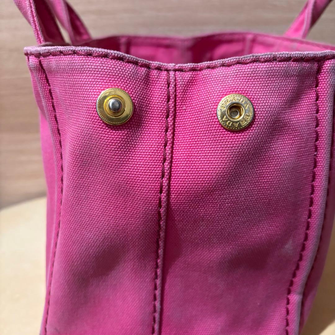 PRADA カナパトート S ピンク 使用感あり