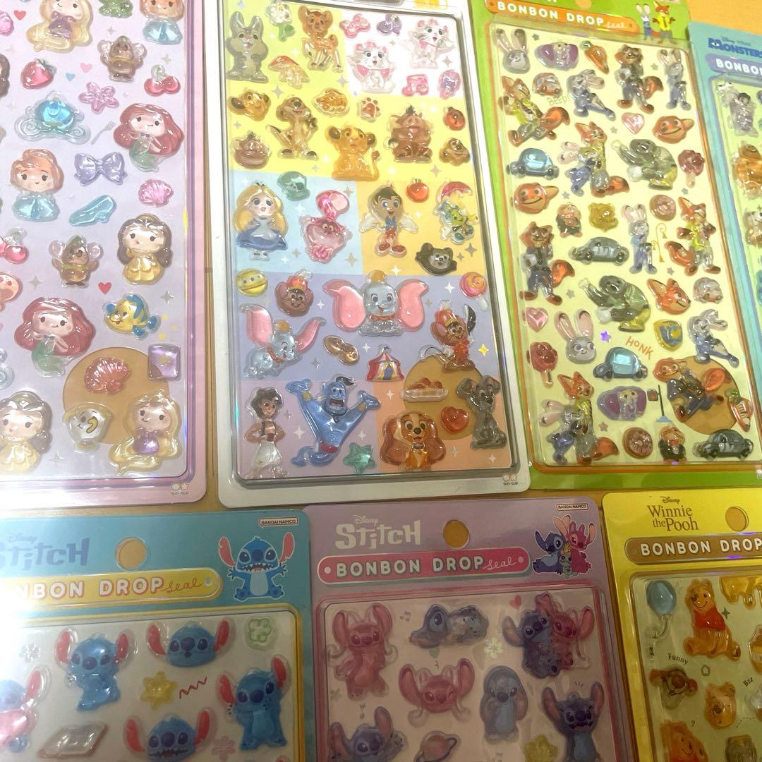 正規品　ディズニー　ボンボンドロップシール　7枚セット
