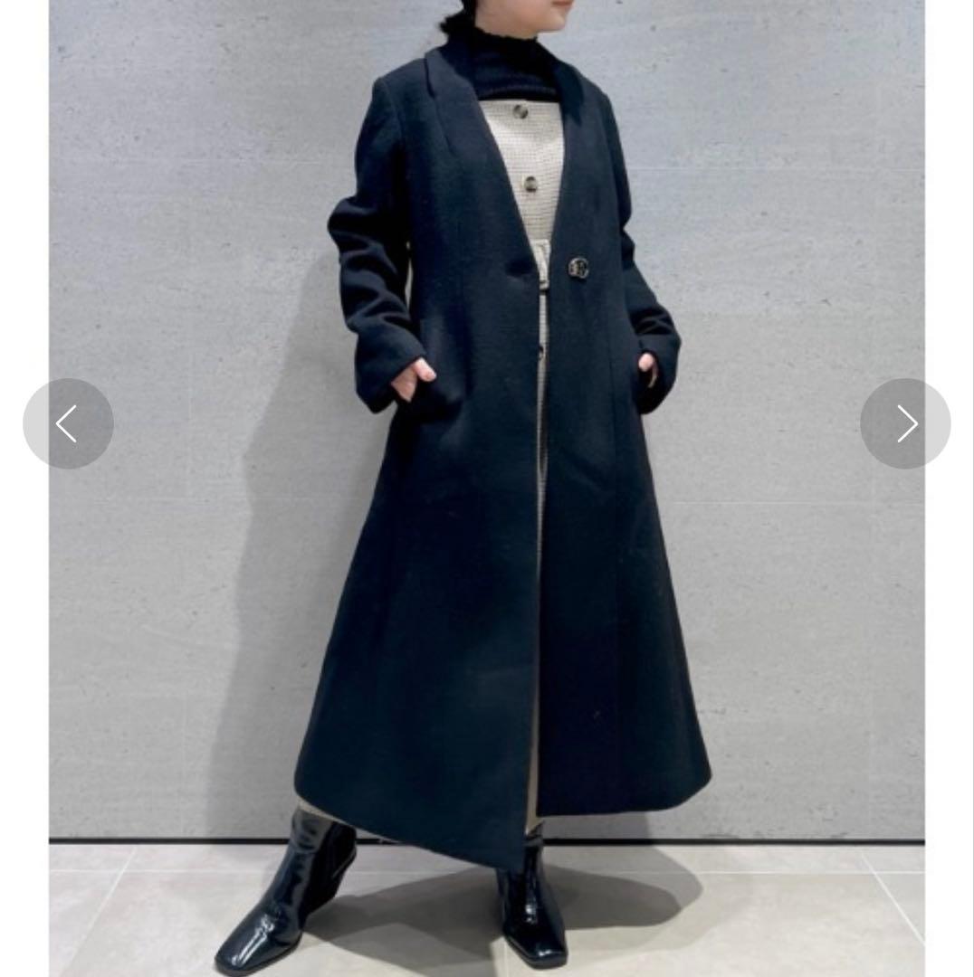 新品タグ付き✨️ LILY BROWN チェスターコート ロングコート S 黒