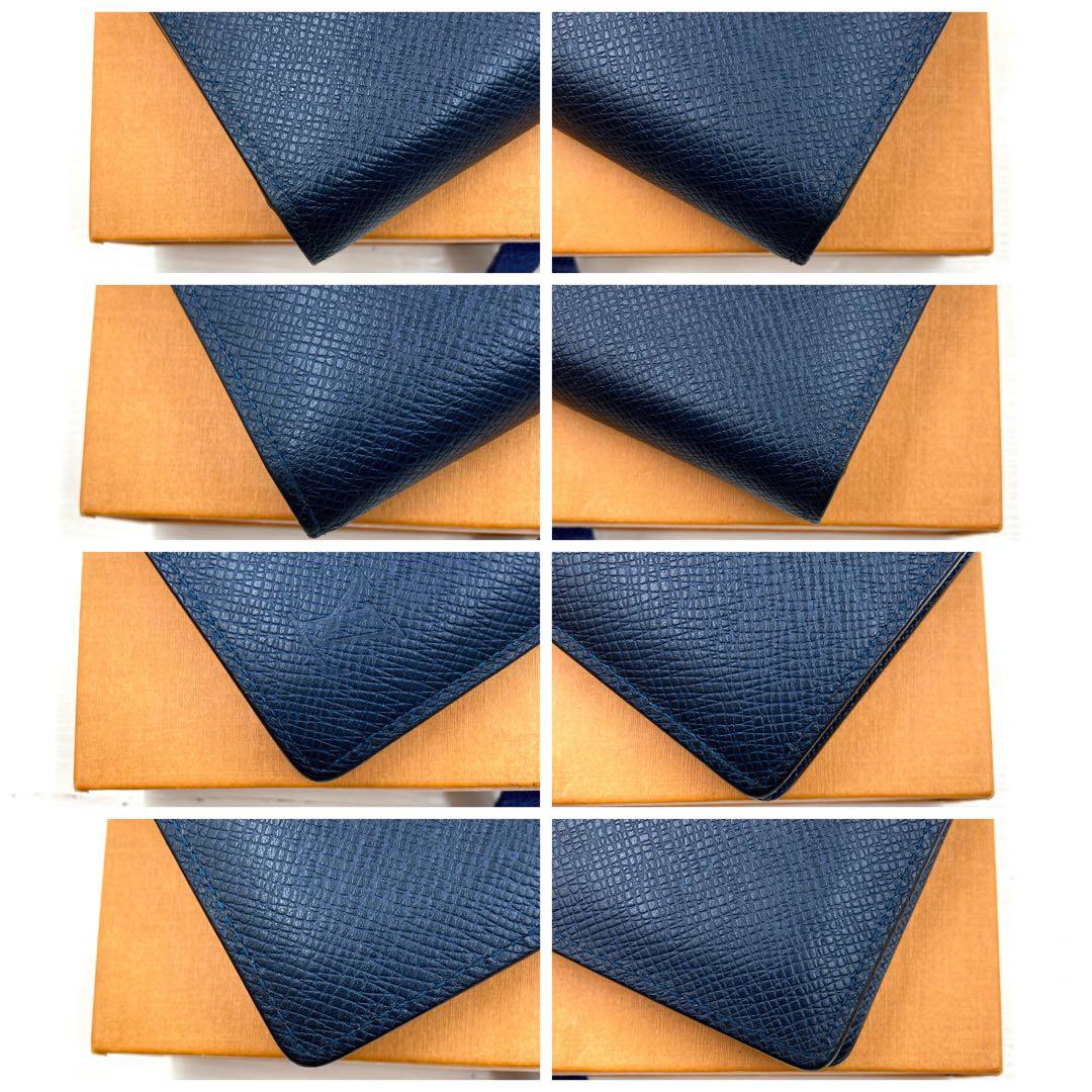 【美品・新型】ルイヴィトン タイガ ポルトフォイユブラザ ブルーマリーヌ 箱付き