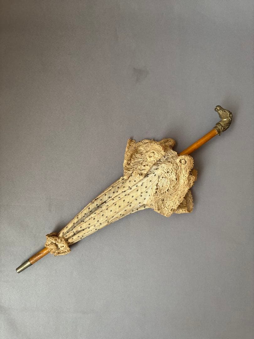 アンティーク ドールパラソル ビスクドール 傘 ジュモー