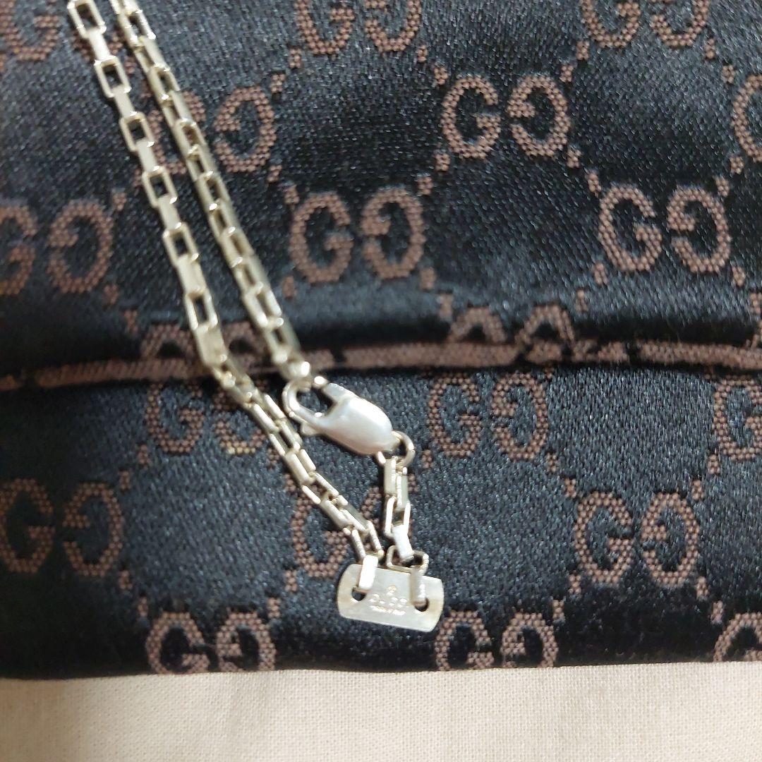 専用　GUCCI カットアウト Gロゴ ネックレス プレート　SILVER925