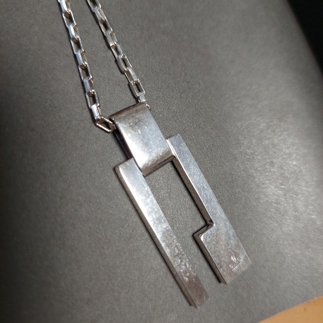 専用　GUCCI カットアウト Gロゴ ネックレス プレート　SILVER925