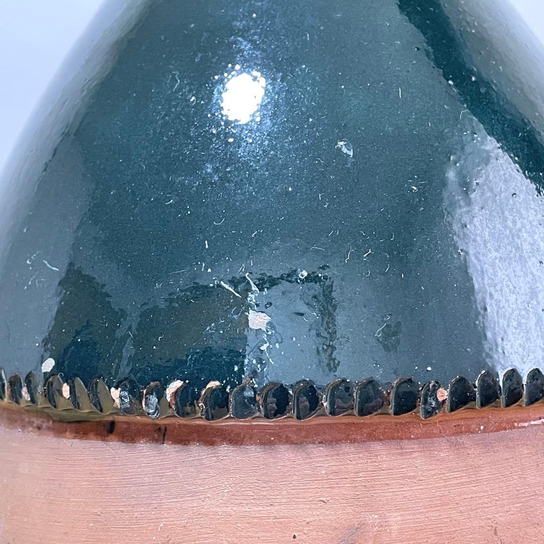 ビンテージ テラコッタ 半緑釉 水注 花瓶 フラワーベース 南仏