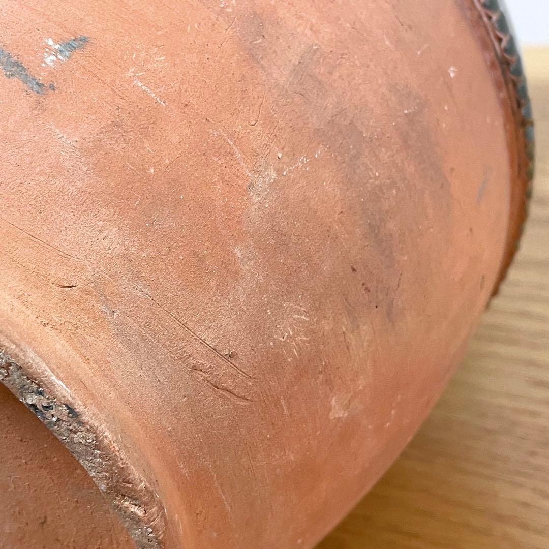 ビンテージ テラコッタ 半緑釉 水注 花瓶 フラワーベース 南仏