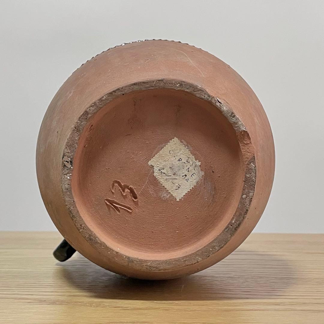 ビンテージ テラコッタ 半緑釉 水注 花瓶 フラワーベース 南仏