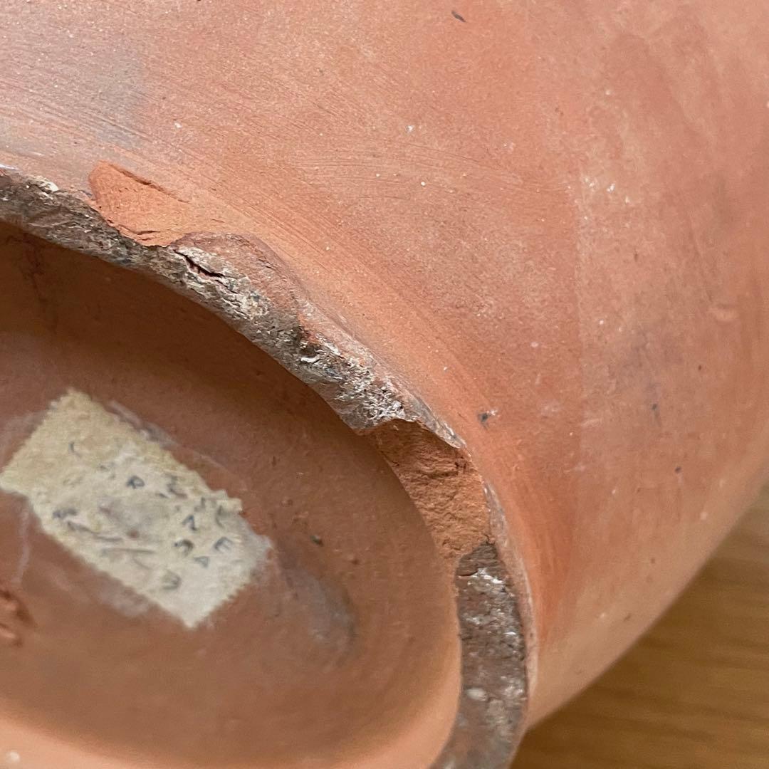 ビンテージ テラコッタ 半緑釉 水注 花瓶 フラワーベース 南仏