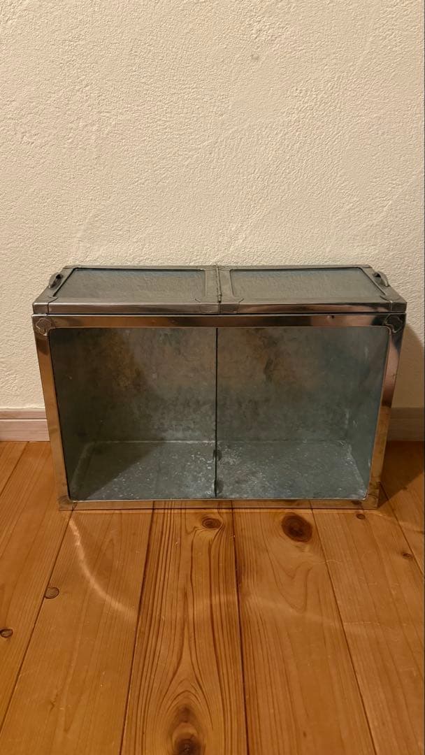 ヴィンテージ　ブリキ　駄菓子屋　ショーケース　ガラス 蓋付き