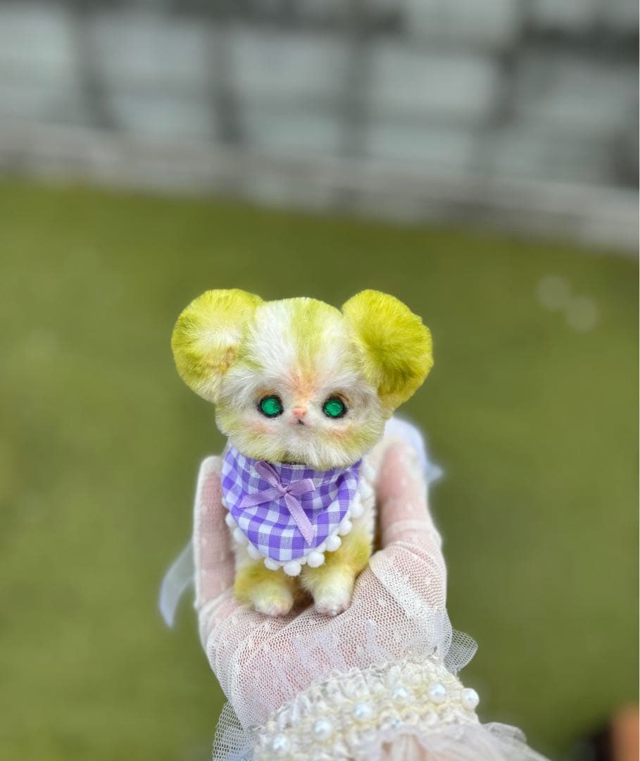 アートドール　くまさん幻獣　羊毛フェルト