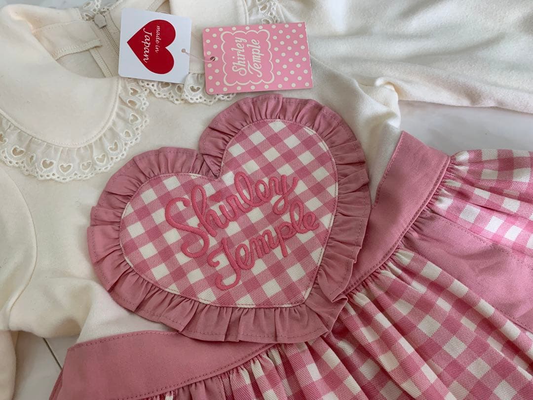 シャーリーテンプル♡新品未使用タグ付き♡ギンガムチェックピンクワンピース110