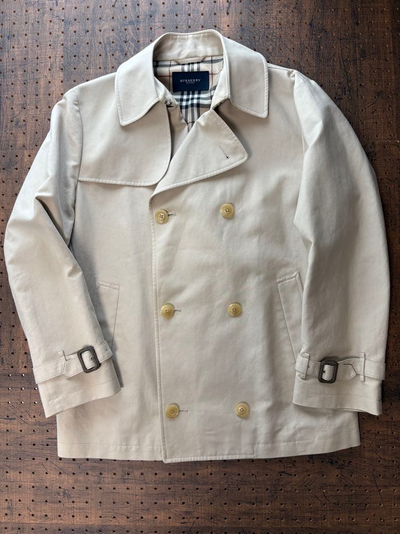 バーバリーロンドン トレンチコート ハーフコート バーバリーチェック ベージュM