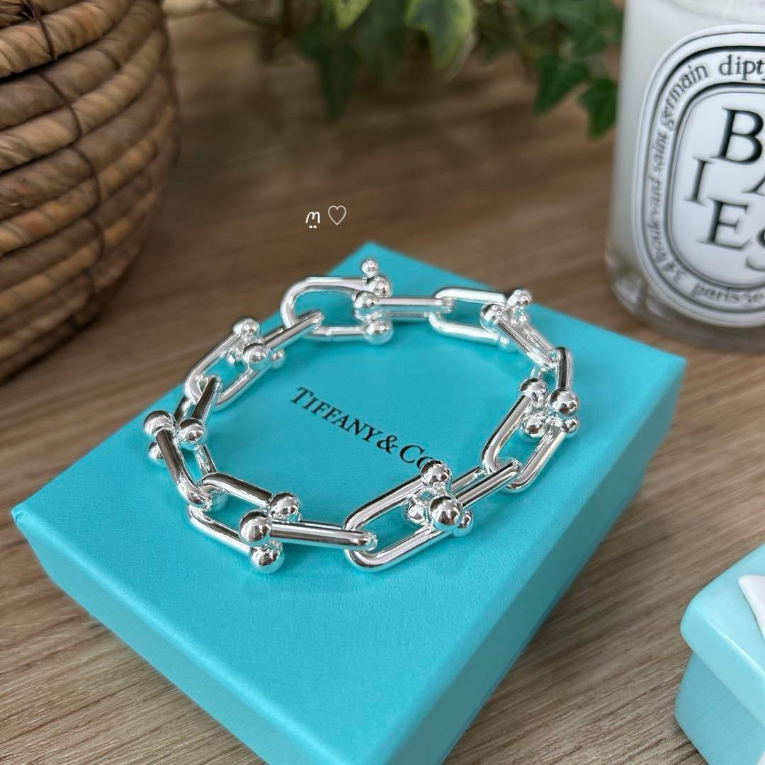 ティファニー　ハードウェアラージリンクブレスレット　20.5cm　シルバー