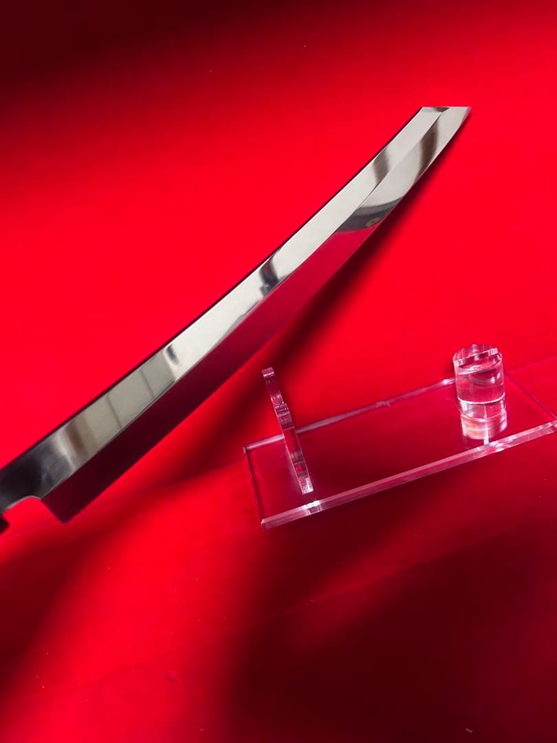 01562 包丁　切付　鬼反り　鏡面仕上げ　切味抜群　箱付　未使用品