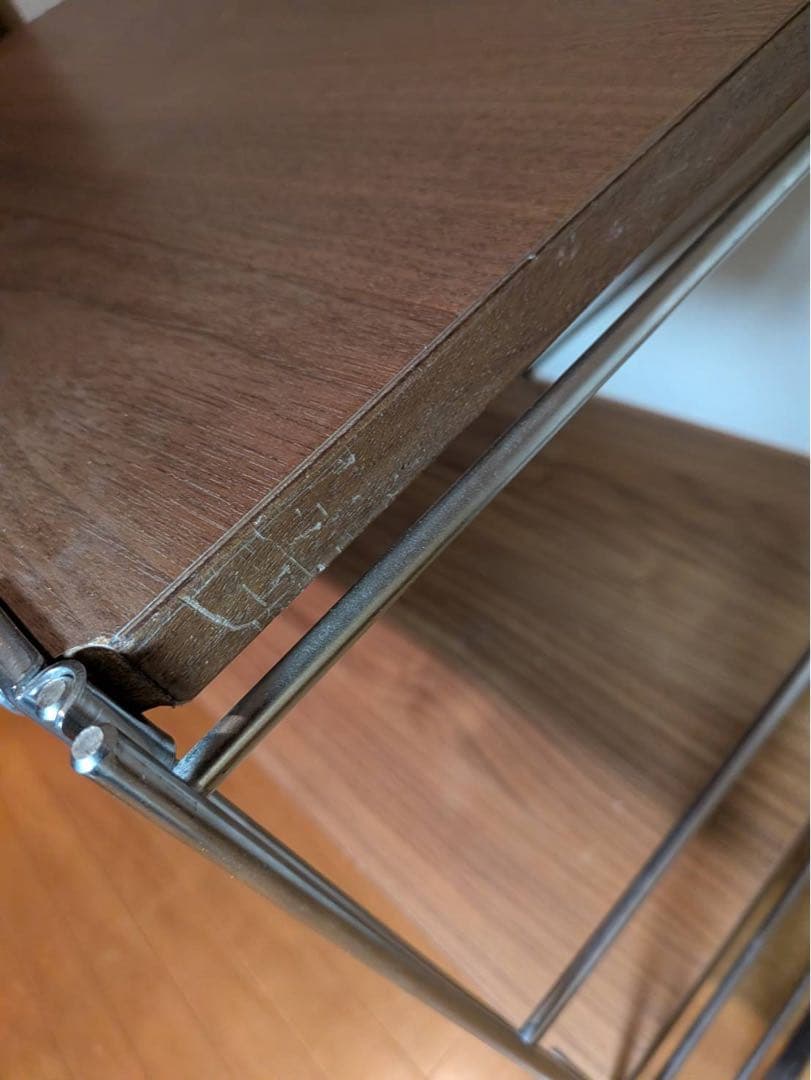 ■こうぴ■無印 ステンレスユニットシェルフ ウォールナット 棚 収納 家具