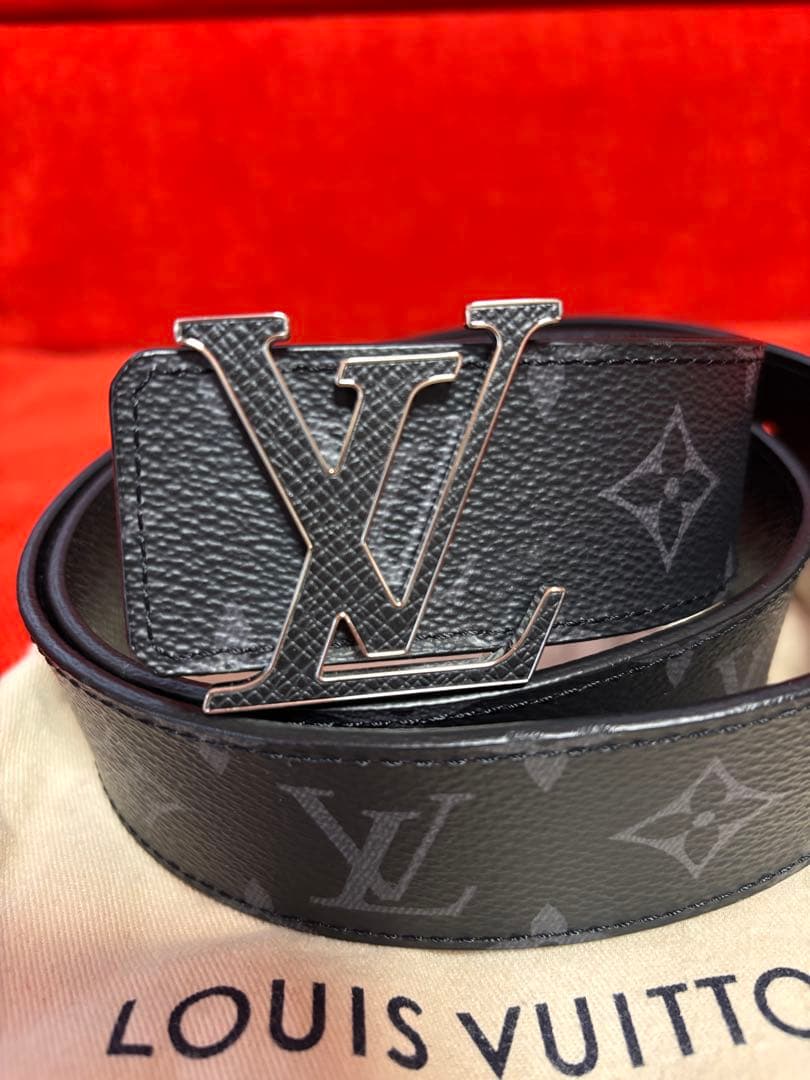 極美品ルイヴィトン ベルト モノグラム・エクリプス サンチュールブラックベルト