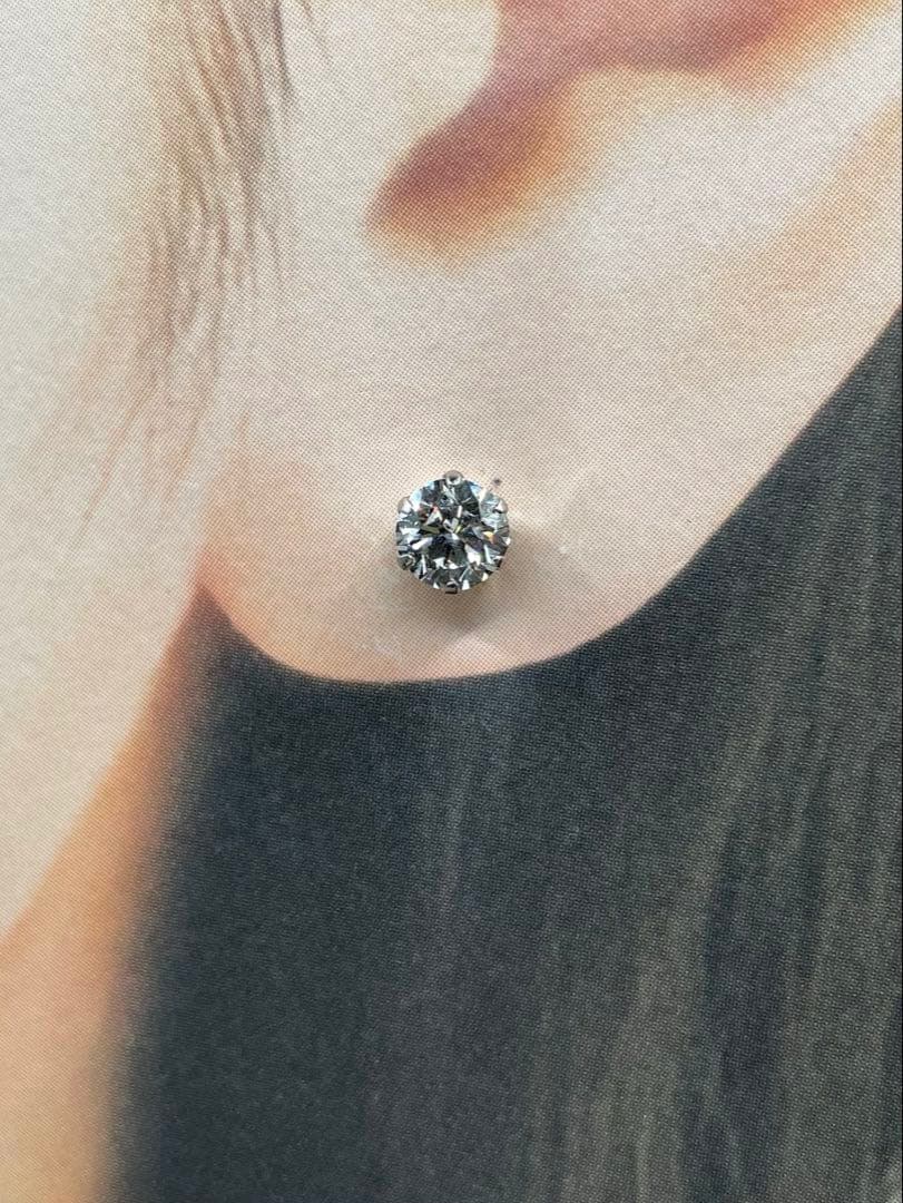 最終交渉可JA164★高級 ダイヤモンド0.706ct pt ピアス ソ2枚付