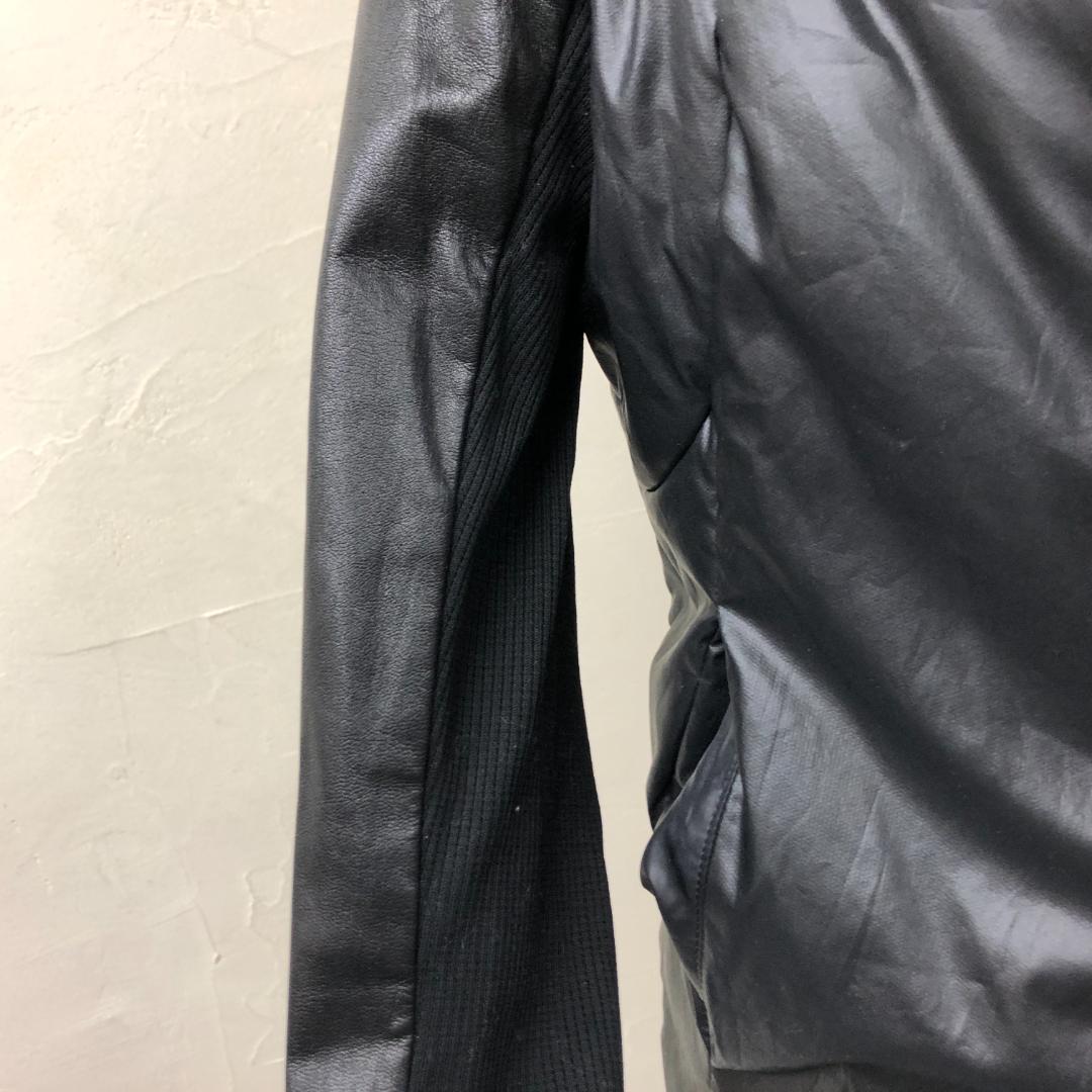 美品 bajra デザインパディングジャケット レザー切替 size1 y2k
