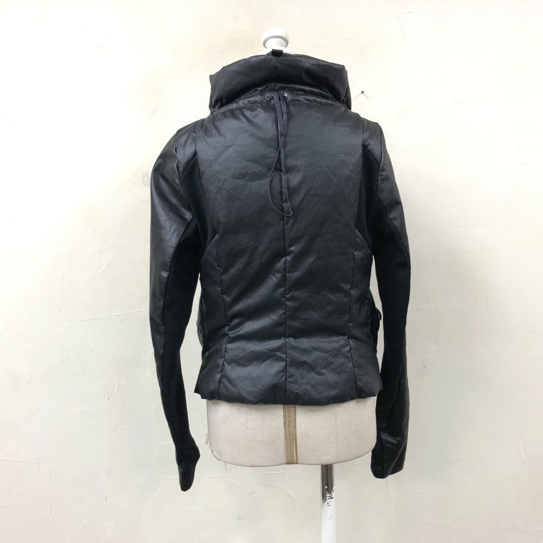 美品 bajra デザインパディングジャケット レザー切替 size1 y2k