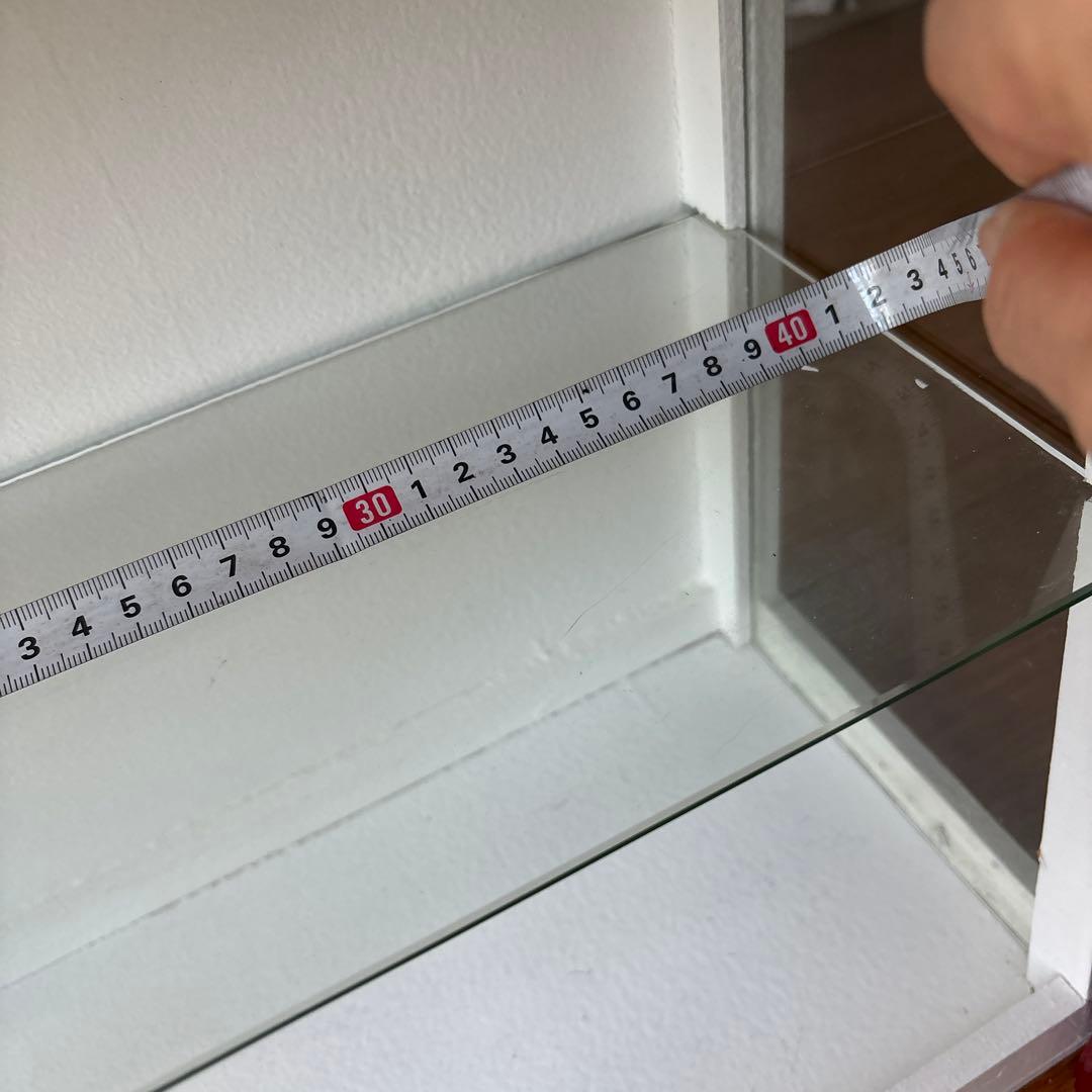 木製　ディスプレイ　キャビネット　白