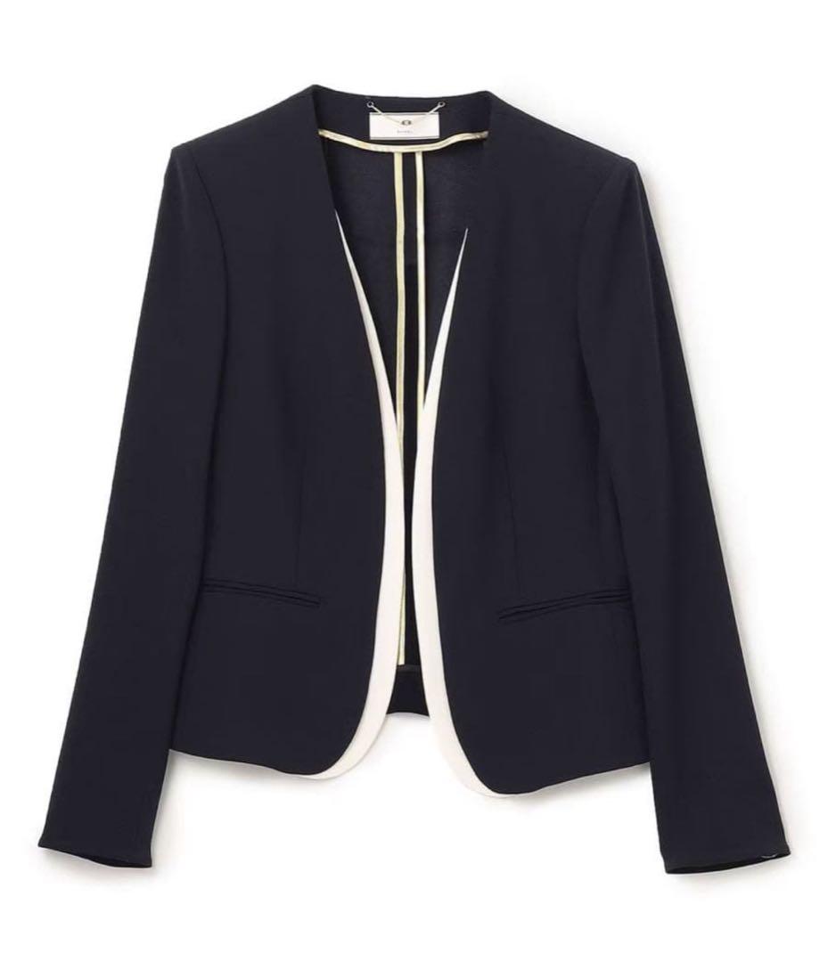 美品♡ベイジ Cindy ダブルカラー ジャケット パンツ スーツ　0 上下