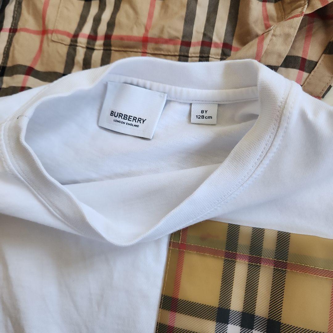 人気　BURBERRY　チェック ワンピース シャツ Tシャツ キャップ セット