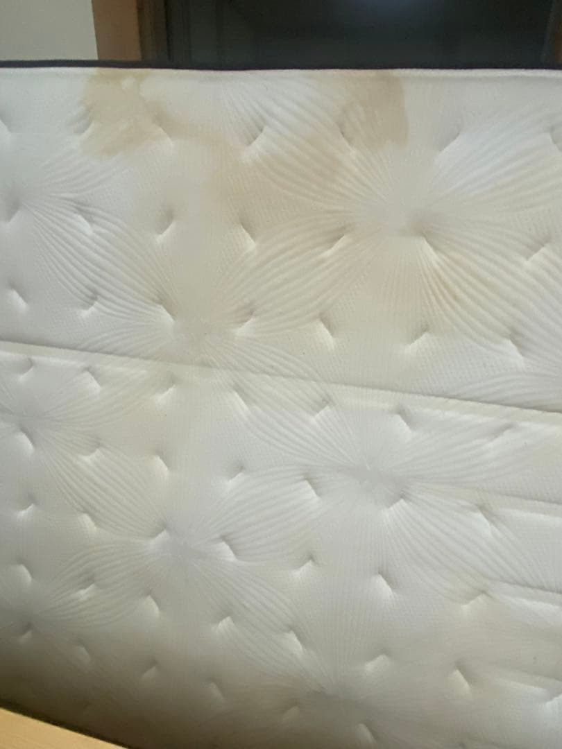 【大阪引き取り】レザーベッドフレーム　ダブル　フランスベッドマットレス