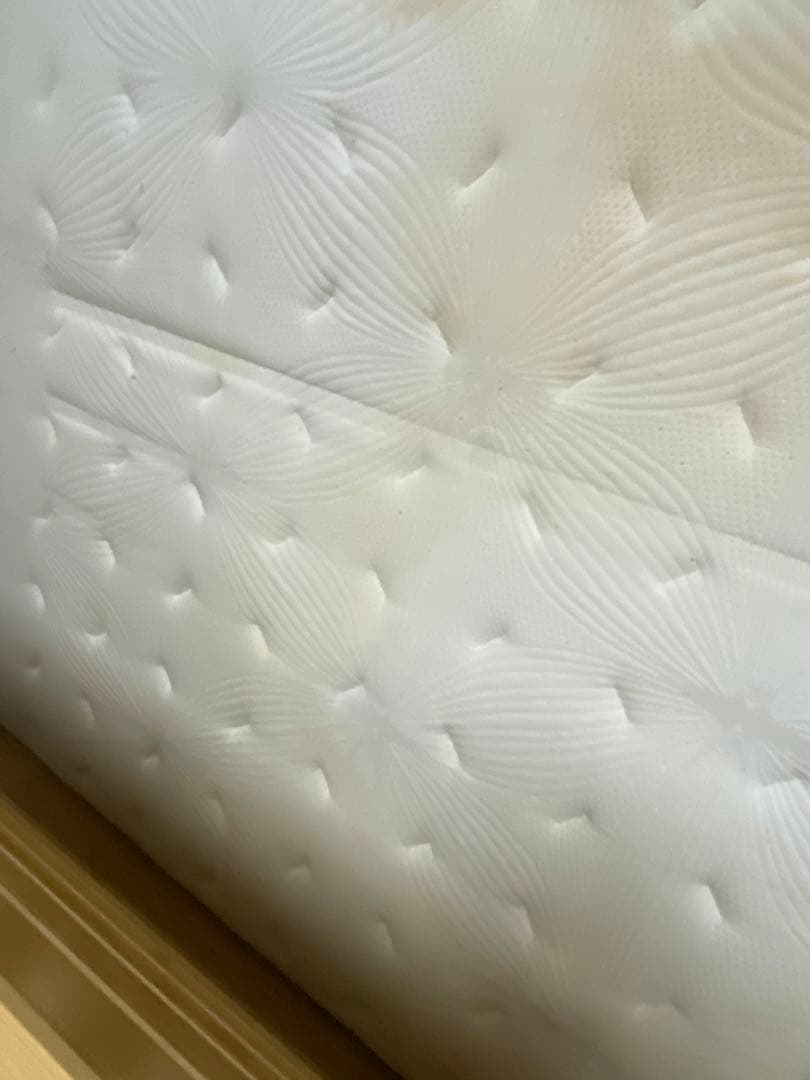 【大阪引き取り】レザーベッドフレーム　ダブル　フランスベッドマットレス