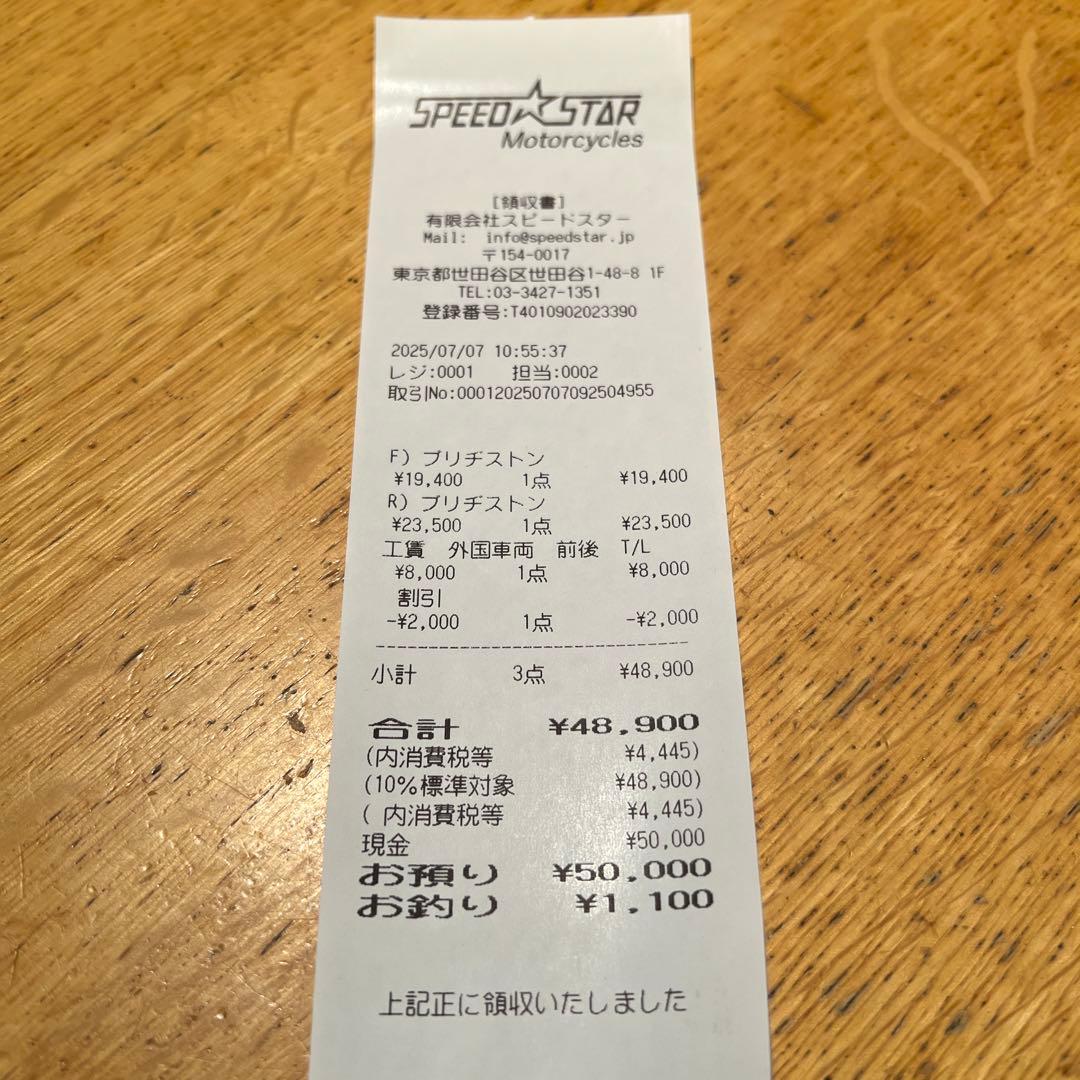 ブリヂストン　AX41 前後セット　R1250GSなど