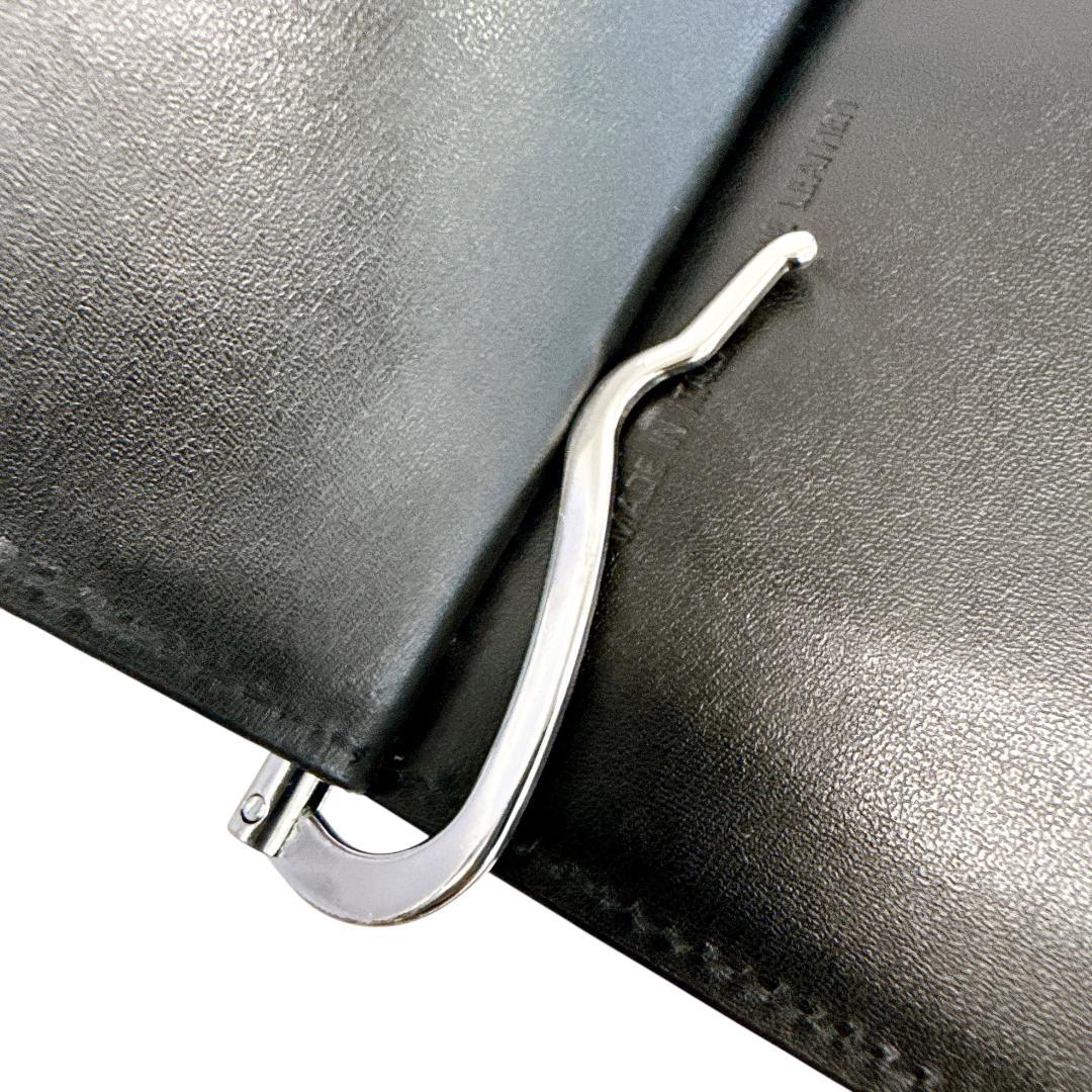 美品　マルジェラ　マネークリップ　4ステッチ　カードケース　ブラック　レザー