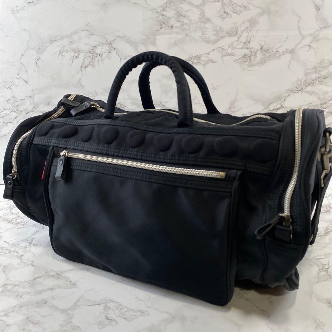 PORTER ポーター ナイロン ドラム型 ショルダー ボストンバッグ 黒