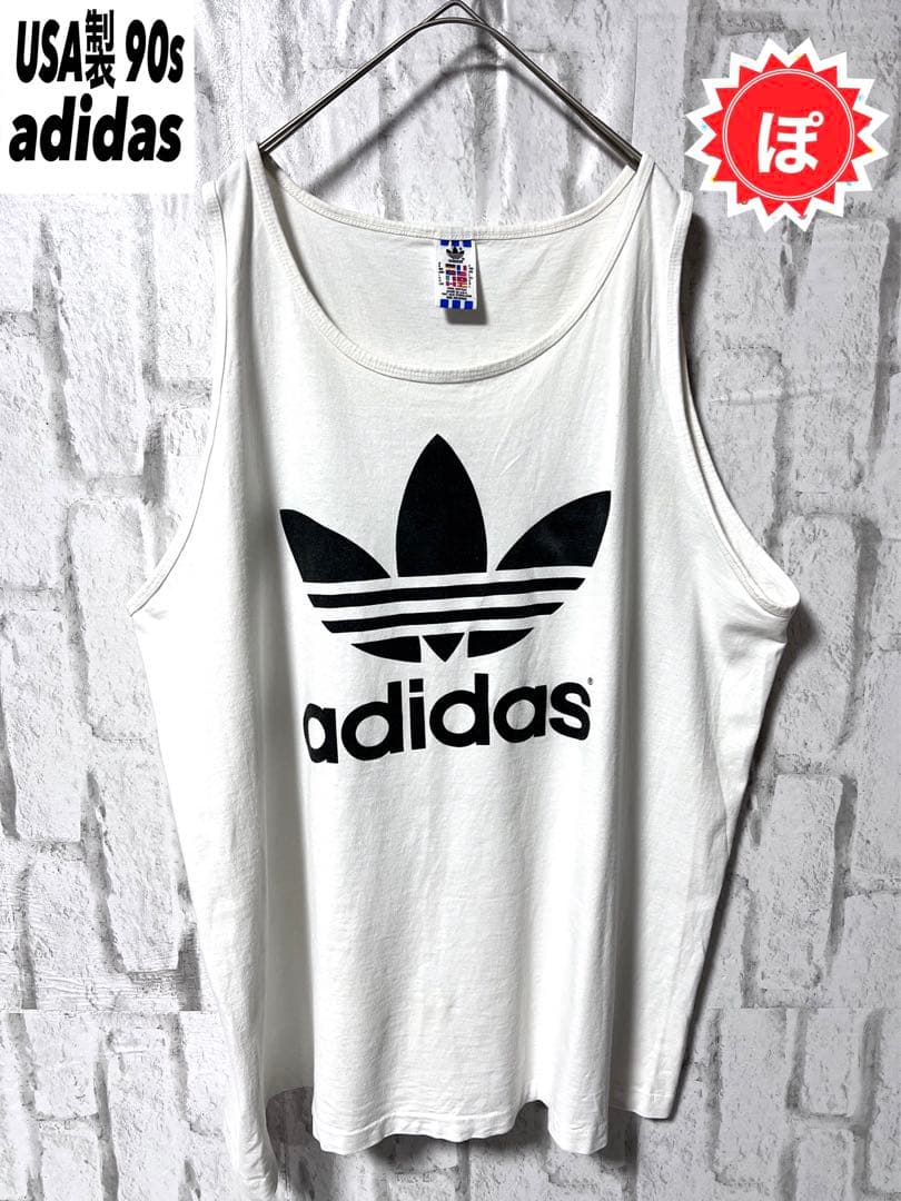 ✅USA製 90s vintage adidas tanktop old
